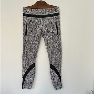 Leopard Print Leggings with Black Accents